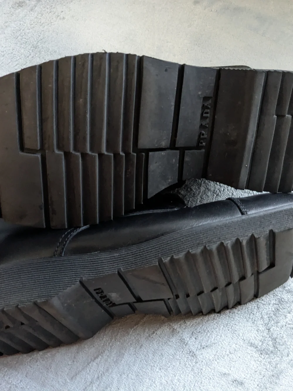 Prada combat boots
